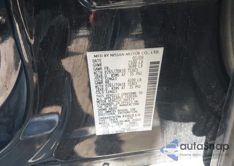 2009 Nissan Titan Xe из США, поврежденный, VIN 1N6BA07D39N306816